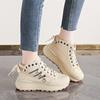 Campus canvas shoes new summer platform muffin high-top shoes heightening denim Martin with skirt sneakers