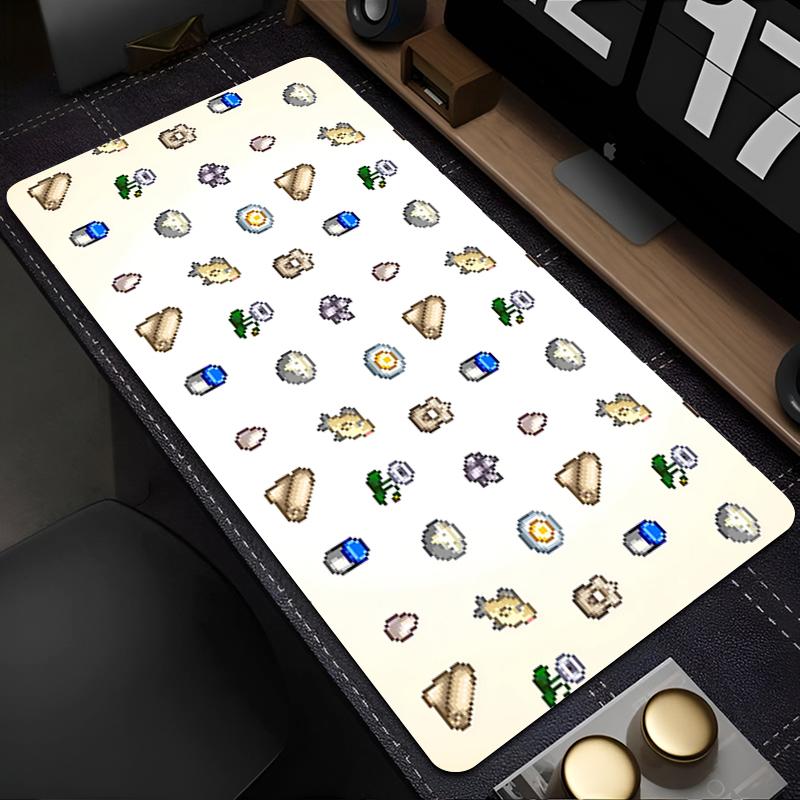 Gaming Mouse Pad Laptop Green Plants Desk Mat PC Kawaii Pixel Art Stardew Valley Anime Sky Mousepad Gamer Cabinet Keyboard Rug