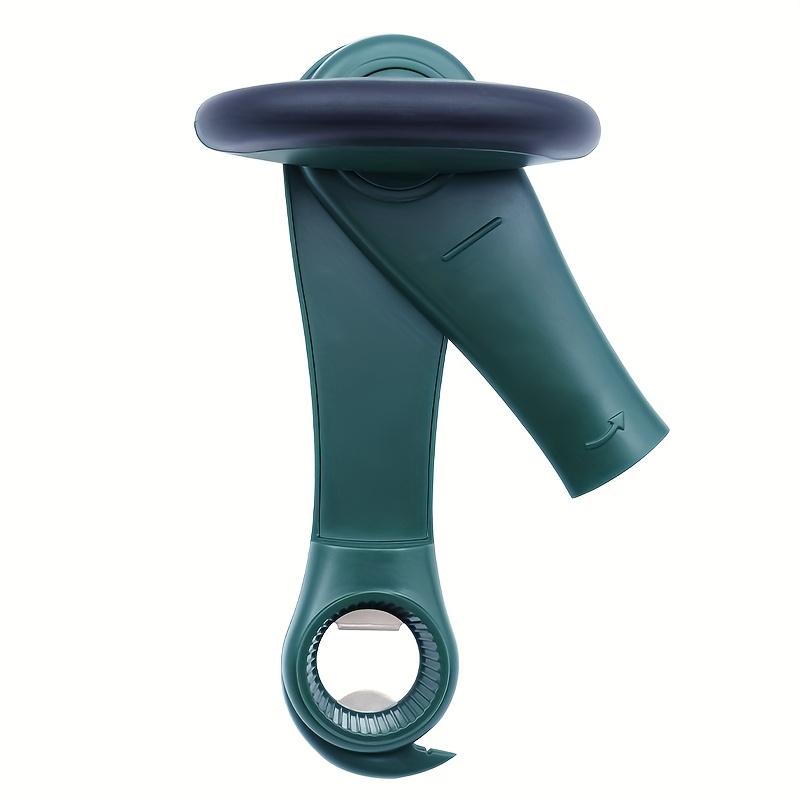 4 in 1 Stainless Steel Manual Can Opener with Removable Non Slip Handle , Portable, Safe , Smooth Cutting for Cans, Lids, Bottle Caps , Beer Caps