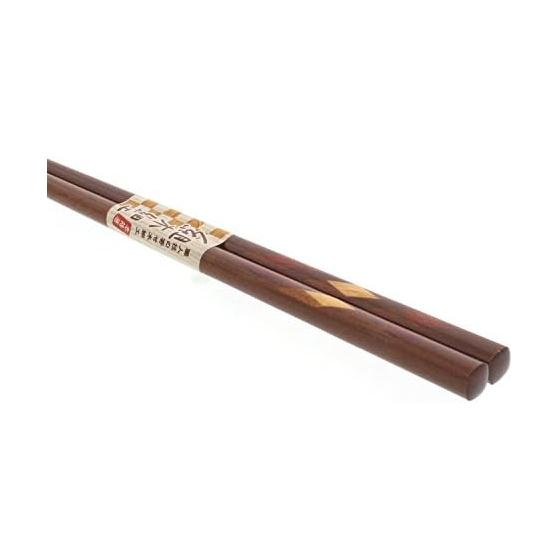 Chopsticks, Yosegi-zaiku, Kinpo, Wooden (Natural Wood), Pointed Tip, 23cm