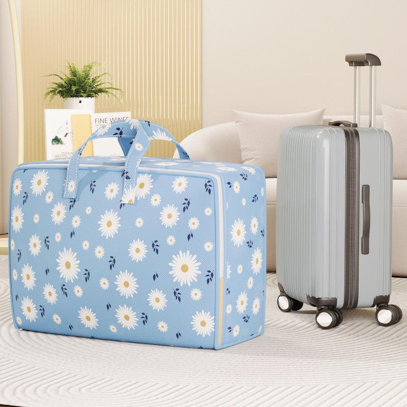 Large Quilt Storage Bag Large Capacity Moving Packing Organizer Reusable Laundry Cloth Bins Travel Home Collapsible Storage Solutions