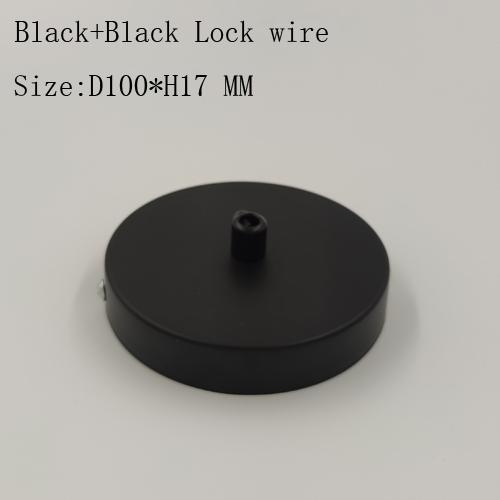 DIY Basis Vintage Rund 10cm Schwarz/Weiß/Silber Beleuchtungskörper Eisenarbeit