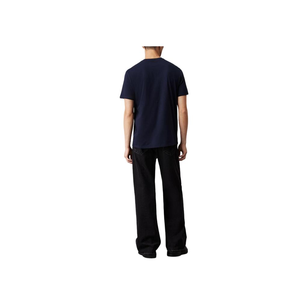 Calvin Klein Comfortable Daily Letter Print Round Neck Short Sleeve T-Shirt Men Tops Deep-Sapphire 00040EM286-CEF