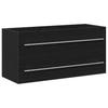 Bathroom Vanity Unit Black Oak Effect 100 X 38.5 X 48 Cm