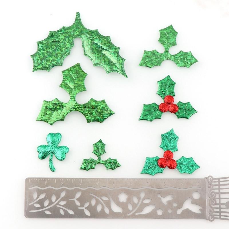 Christmas Patches Christmas Holly Berries Wreath Party Home Patches Artificial