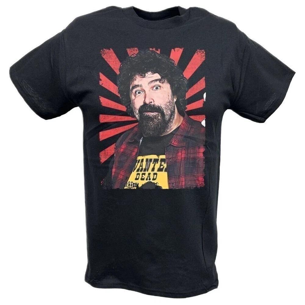 Cactus Jack Mick Foley Profile Portrait Black Tshirt S