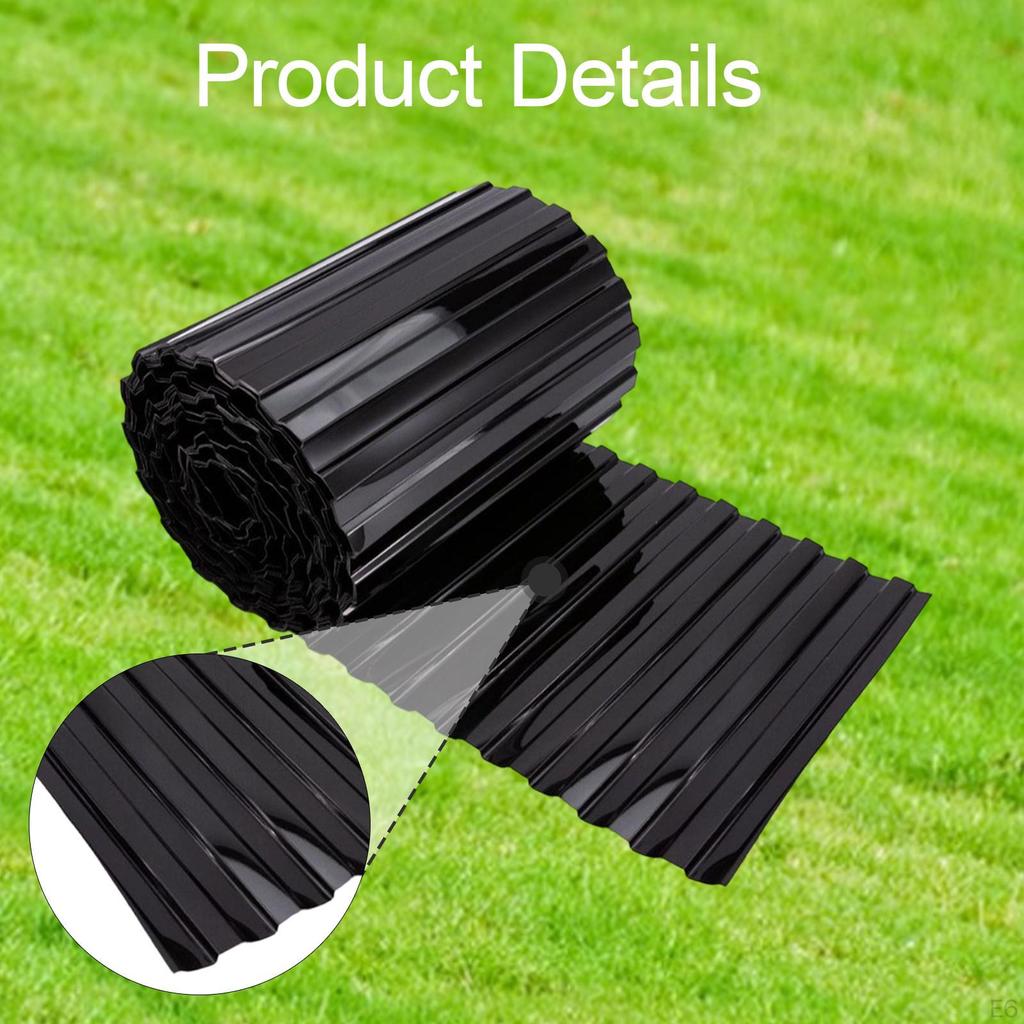 Corrugated Metal Garden Edging Black Border for DIY Flower Bed Driveway
