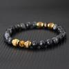 Fashionable Men Natural Stone Handcrafted Bracelet For Everyday Wear Irregular Tiger Eyes Beads Braslet Cool Biker Hand Jewelry