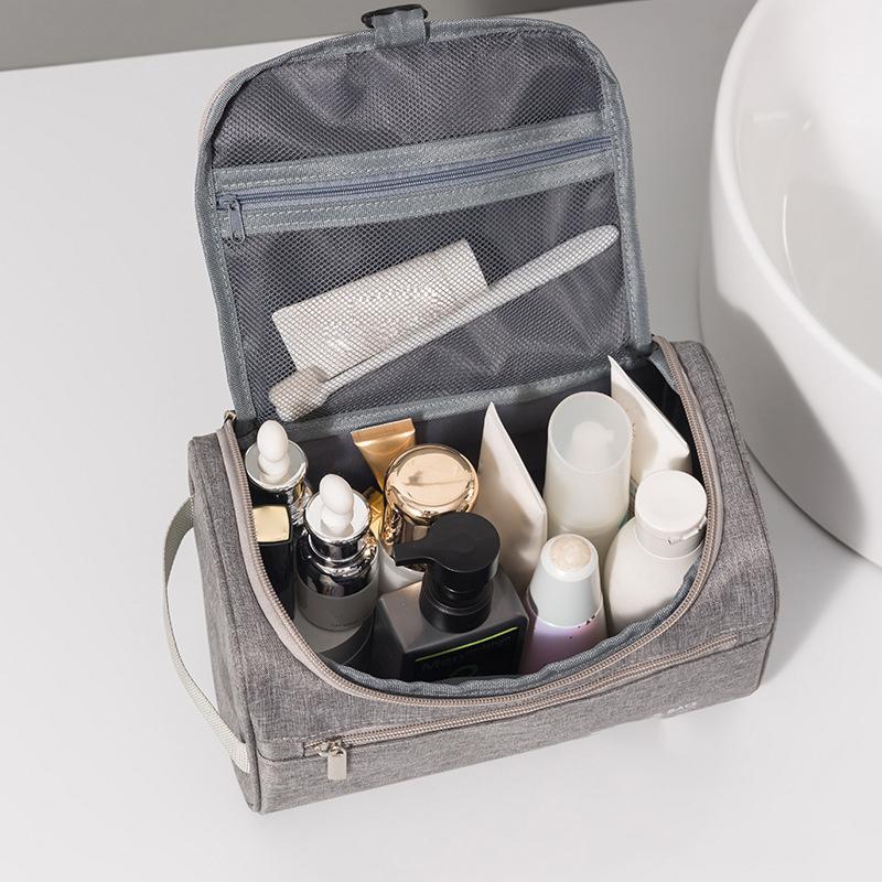 Handheld Travel Toiletries Bag Large Capacity Hanging Folding Cosmetic Bag Zipper Wash Pouch Man Women Beauty Case Organizer