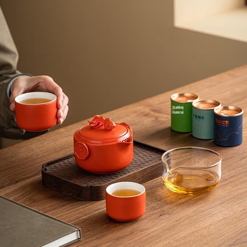 Chinese Style Good Fortune Tea Set Gift Box