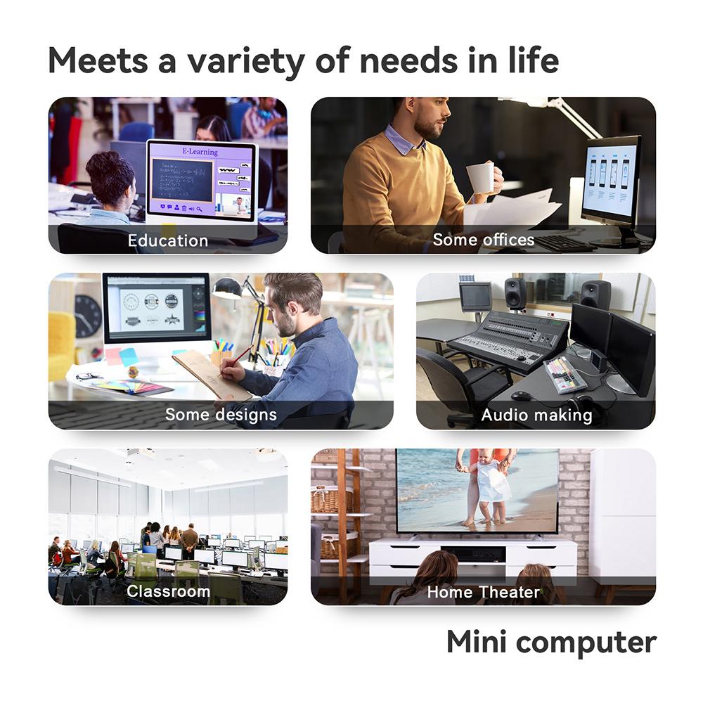 Beelink Min S12 N95 Mini PC Win11 Pro Support Wifi5 1000M LAN Desktop Mini Computer
