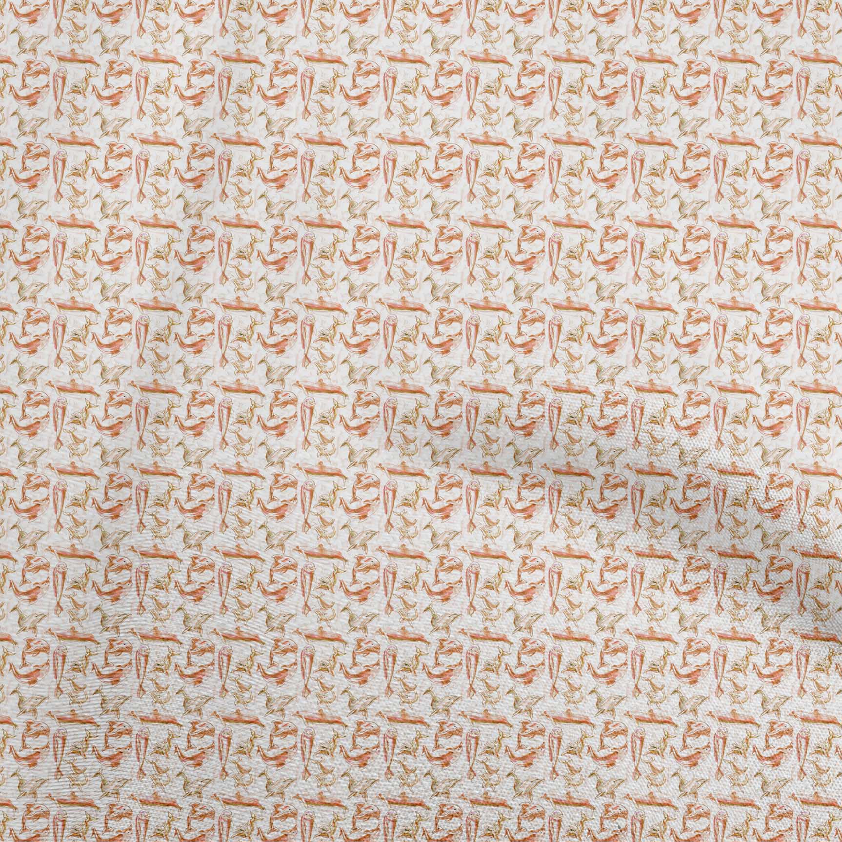 

OneOone Cotton Flex Light Grey Тканина Дельфін для шиття Тканина для шиття одягу своїми руками надрукована у дворі 40 дюймів 42 Inch Wide - Viscose Chiffon помаранчевий