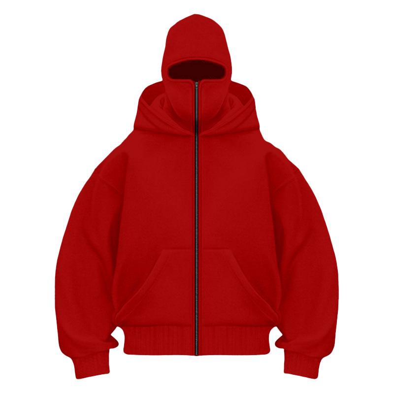 Unisex Double-Layer Hooded Zipper Sweatshirt Jacket - Street Style for Spring & Autumn