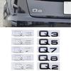 3D ABS Adhesive Chrome Black For Q2 Q3 Q5 Q7 Q8 Logo Emblem Nameplate Badge Accessories Car Trunk Number Letters Sticker