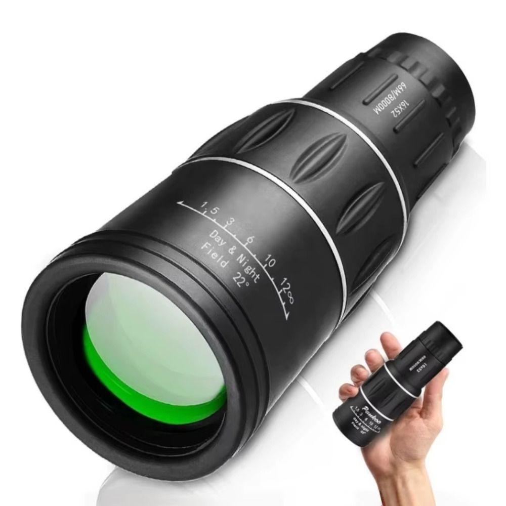 8XMagnification 16x52 Monocular Telescope Waterproof Long Range Spyglass  Hiking Outdoor