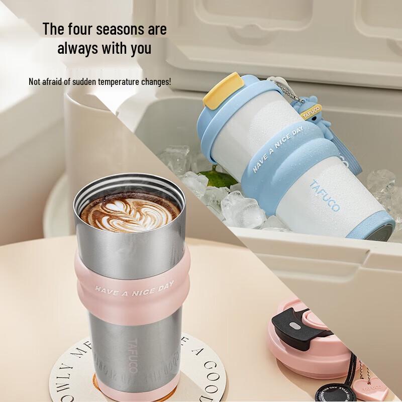 TAFUCO T0620 Double Lid Insulated Straw Cup