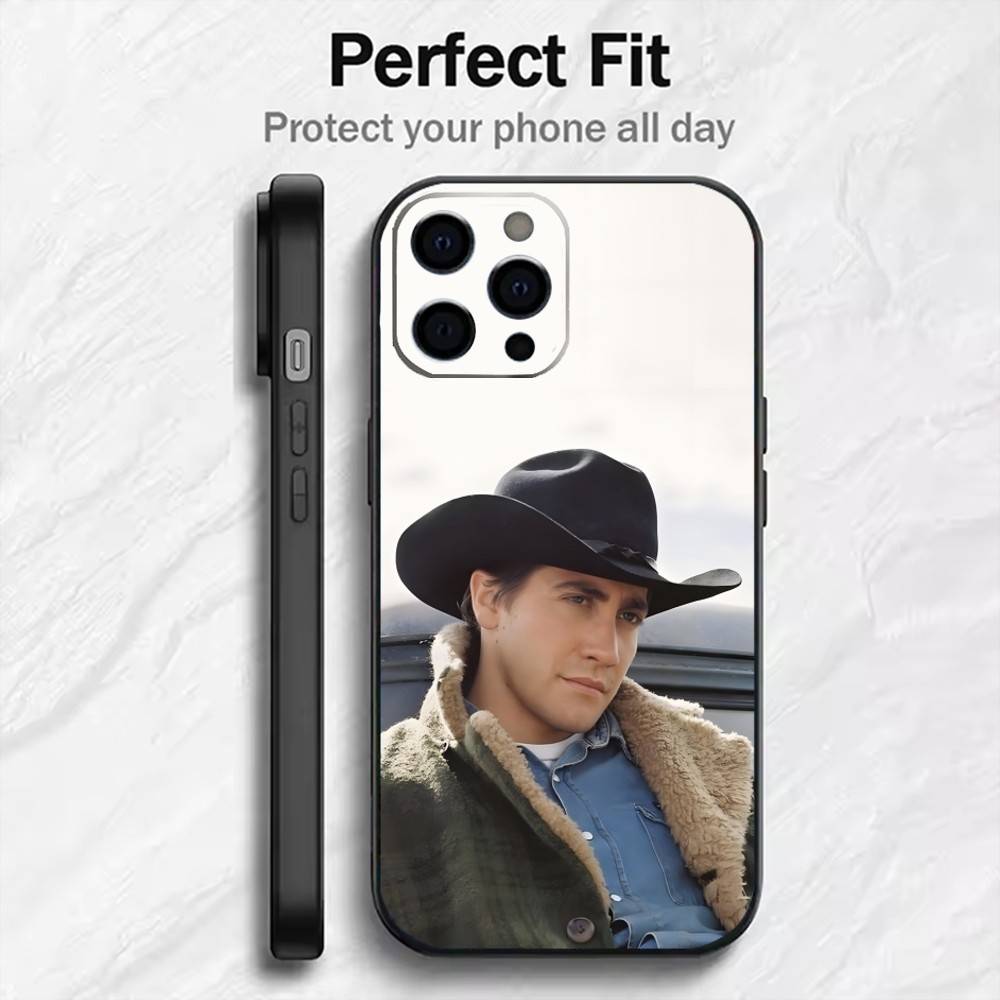 

Classic Movie B-Brokeback Mountain Phone Case For iPhone17,16,15,14,13,12 Plus,Max Soft Silicone Black Cover iPhone17promax