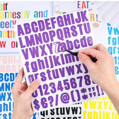 1 Pc Large Size Colours Numeric Letter Stickers Adhesive DIY Diary Album Scrapbooking Material Handmade Junk Journal Supplies