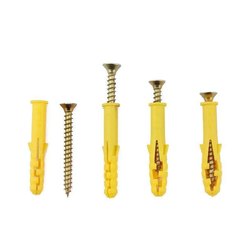 50-Set Plastic Expansion Anchors with Self-Tapping Screws