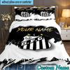 Custom Name Santos Futebol Emblem 3PCS Bedding Set For Bedroom Dormitory,Including 1pc Duvet Cover And 2pcs Pillowcases Large size Fan gift