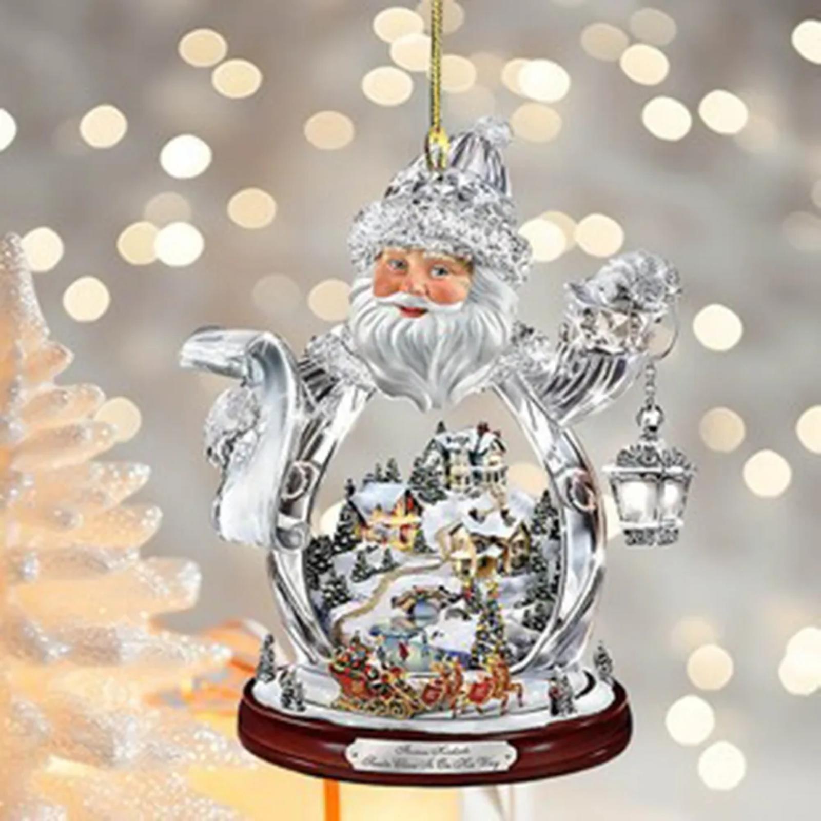 

Рождественский Акриловый Подвес Fangshan Design 2D Подвеска для Зеркала Заднего Вида Автомобиля Украшение для Елки