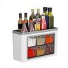 Herb Storage Box, MultiFunctional Condiment Organizer, Countertop Seasoning Jar Set, Quick Grab,
