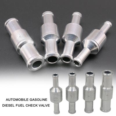 6-12mm Geri Dönüşsüz Valf Krom Tek Yönlü Geri Dönüşsüz Kontrol Valfi Alüminyum Yakıt Su Gaz Hava Vakum 6mm/8mm/10mm/12mm
