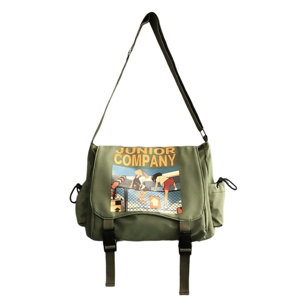 

Принт Мужская сумка через плечо Квадратная сумка-слинг Простая сумка-мессенджер Путешествия зелёный