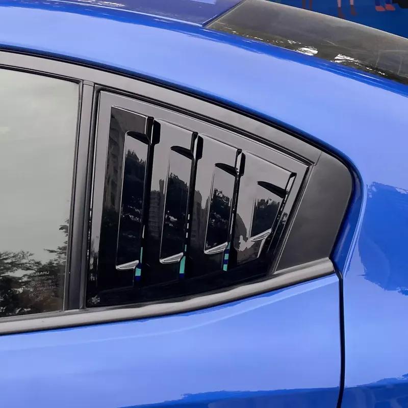 For Subaru WRX STi 2015- Car Rear Louver Window Side Shutter Cover Trim Sticker Vent Scoop ABS Carbon Fiber Accessories ABS