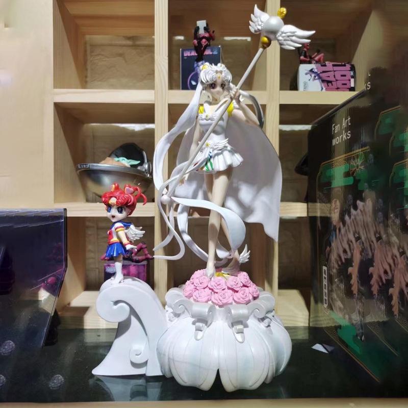 

Игрушка Подарок 37 см Аниме Фигурка Сейлор Мун GK Цукино Усаги ЧибиЧиби Сейлор Космос Статуя ПВХ Фигурка Действия Коллекционная Модель