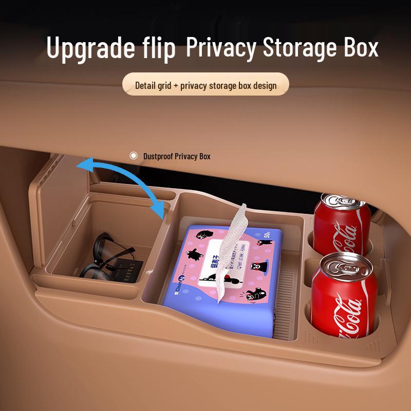 Compatible with 25 AITO M8 Models: Center Console Lower Glasses and Storage Box for Car Accessories