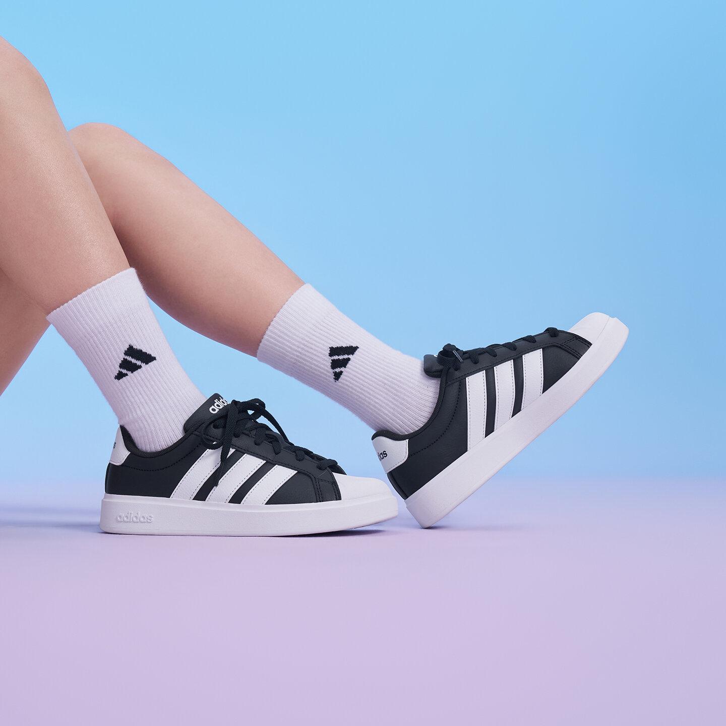 Adidas STREETTALK Low top Kids Skateboarding Shoes Black White Unisex 37