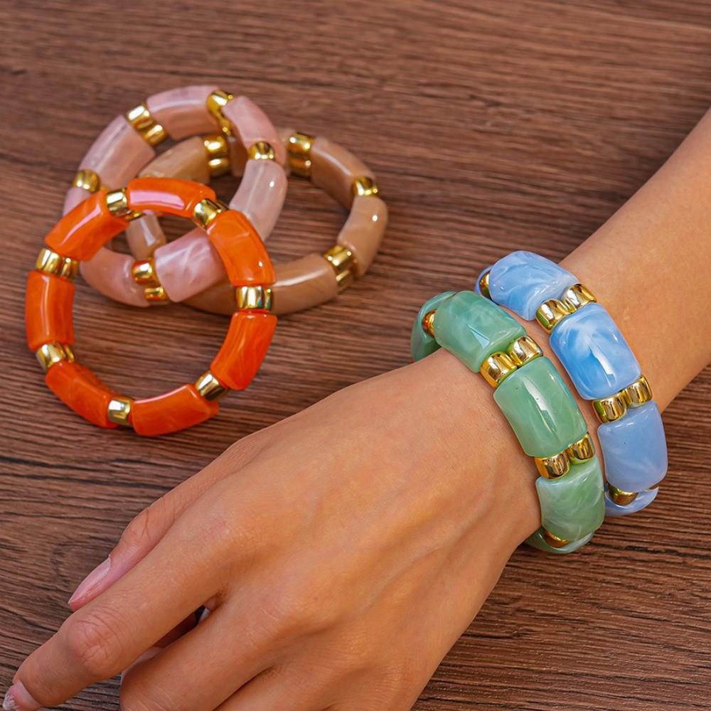 Wide Acrylic Bangle Bohemian Retro Hand Ring Unique Wide Chunky Bangles  Summer