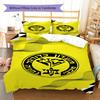 Juego de Ropa de Cama con Patrón del Maccabi Netanya FC Funda Nórdica Funda de Almohada Decoración del Hogar Regalo (1 * funda nórdica + 2 * fundas de almohada, sin núcleo)