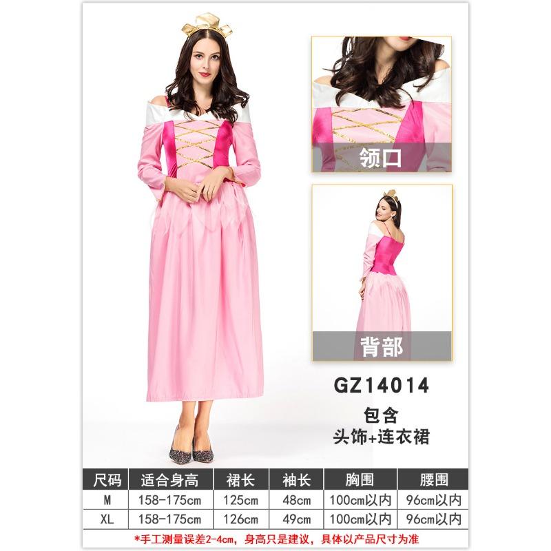 

Западный Хэллоуин Маскарадный костюм Взрослый Розовое платье принцессы Длинное платье Тематическая вечеринка Вечернее платье XL