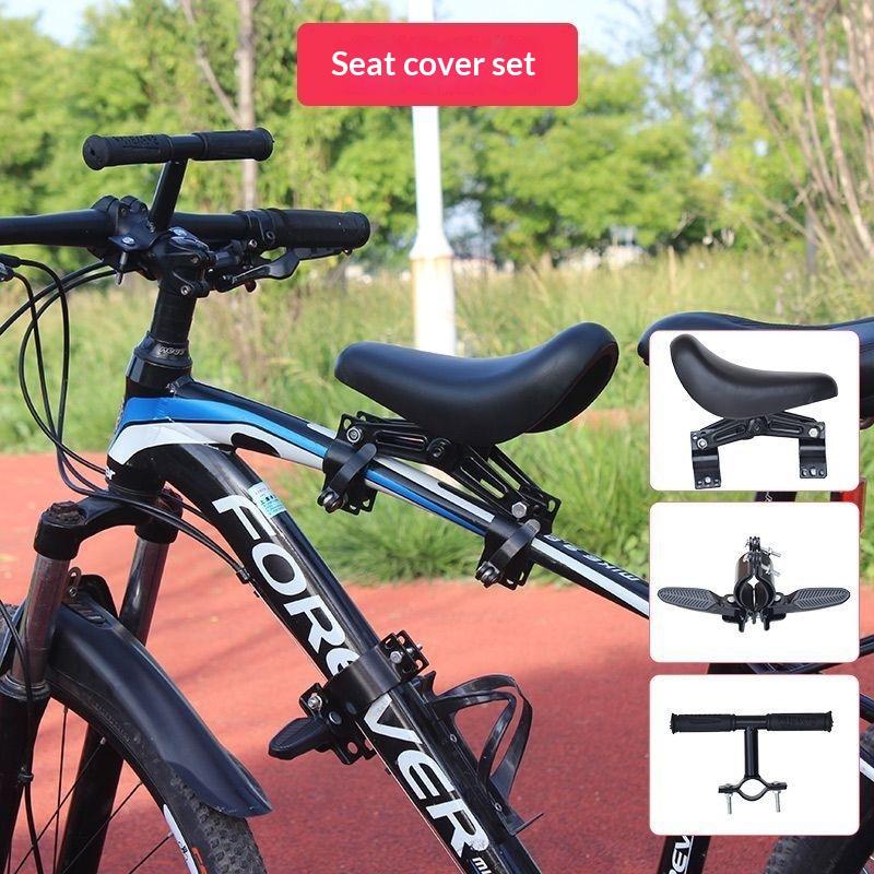 Bike Front Child Seat With Handlebars Foot Pedals Mountain Bike Baby Safety Seat Quick Removal Outdoor Parent-Child Frame Seat
