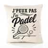 Pillow Cover I Can't I Have Padel I Can't Minimalist | Fairtrade Cotton Canvas 305 G/m² Invisible Zip Size 50×50 Cm