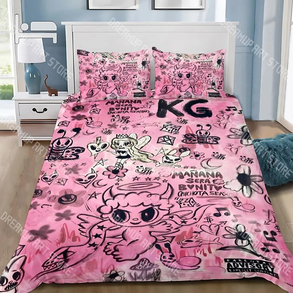 Fashion Karol G Manana Sera Bonito Bedding Set Single Twin Full Queen King Size Bed Set Kids Bedroom Duvetcover Set