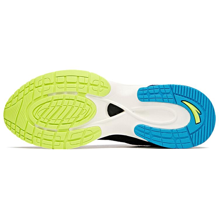 Anta Tron 1.0 Shock Absorbers Slip Resistant Abrasion Resistant Breathable Low Top Running Shoes Men's Black Blue 112115586-3