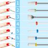 Madenia Nail Bit for Nail Machine Grinding Bit Grinding Nail Head Polishing Drill Bit for Nail Polishing Nail Care Cuticle Treatment Polishing Bit Set