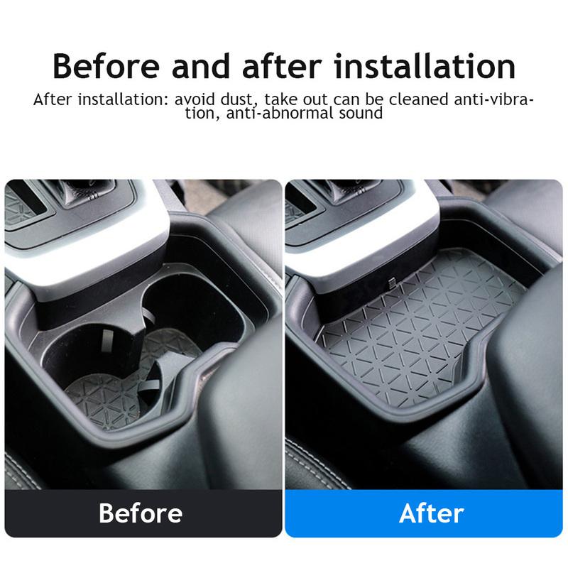 Car Silicone Central Console Organizer Pad Main Co-pilot Storage Box Protect Mat Tray Storage for Toyota RAV4