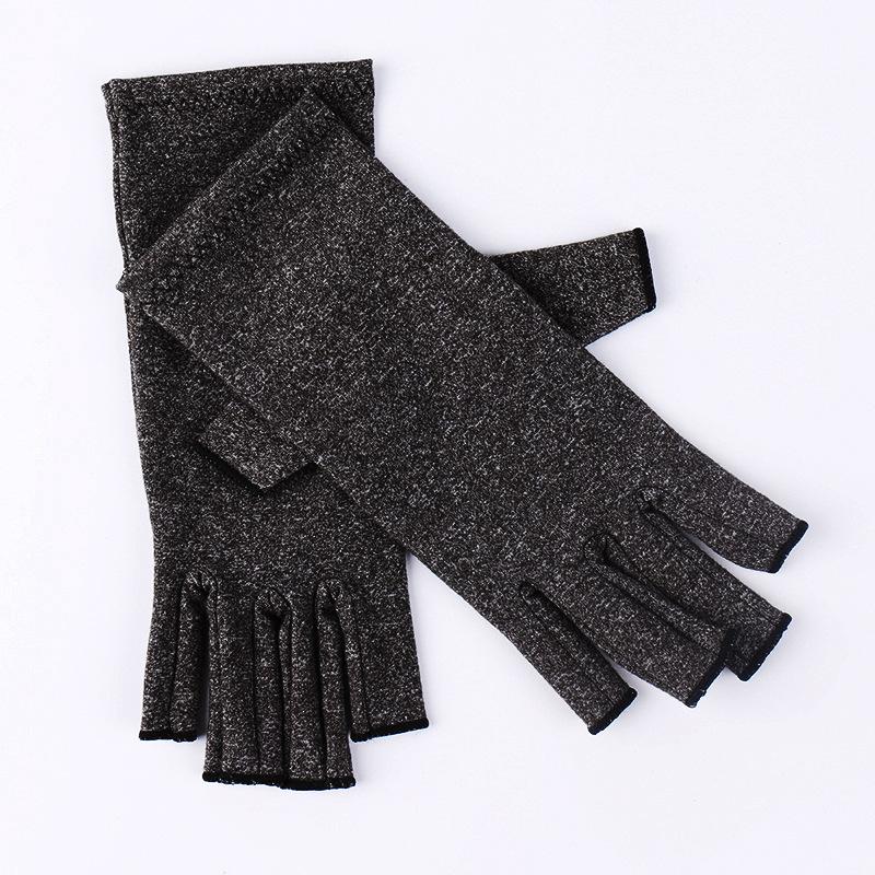 Relieve Hand Discomfort with 1 Pair of Fingerless Compression Gloves, Suitable for Use during Exercise