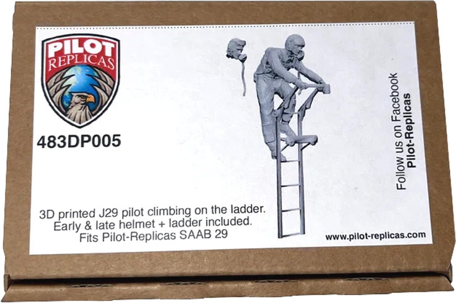 

Набор пилот и посадочная лестница реплика Saab J29 Tunnan Пилот 3D-печатный набор PLR483DP005 1/48 (для реплики) (Человек)