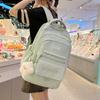 Girls Letter Backpack High School Students Schoolbag