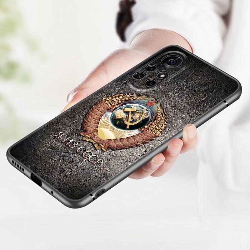 The USSR Flag Symbol Phone Case For Huawei Honor 60 50 SE 30S Mate 30 20 10 Lite 40 Nova 9 8 Pro Y60 8i 7i 7SE 5T Premium Cover