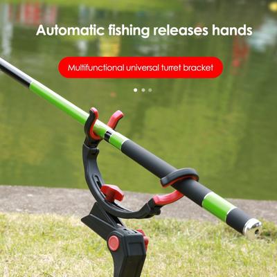 1Pc Fishing Rod Stand Single Turret Rod Holder 360 Degree Adjustable Fishing Pole Holder