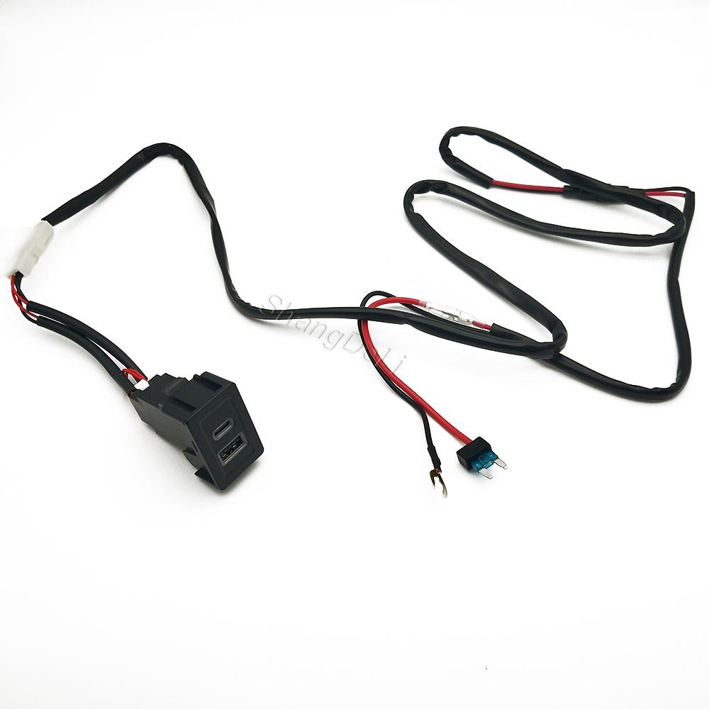 12V/24V Car Dual Charger QC3.0 USB PD Phone Charging Interface Adapter Socket For Suzuki SX4 Swift Accessories