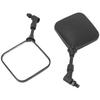 Pair of Motorcycle Square Rearview Mirrors 360 Degree Adjustable Wide Viewing Angle Universal Side Mirrors for Folding