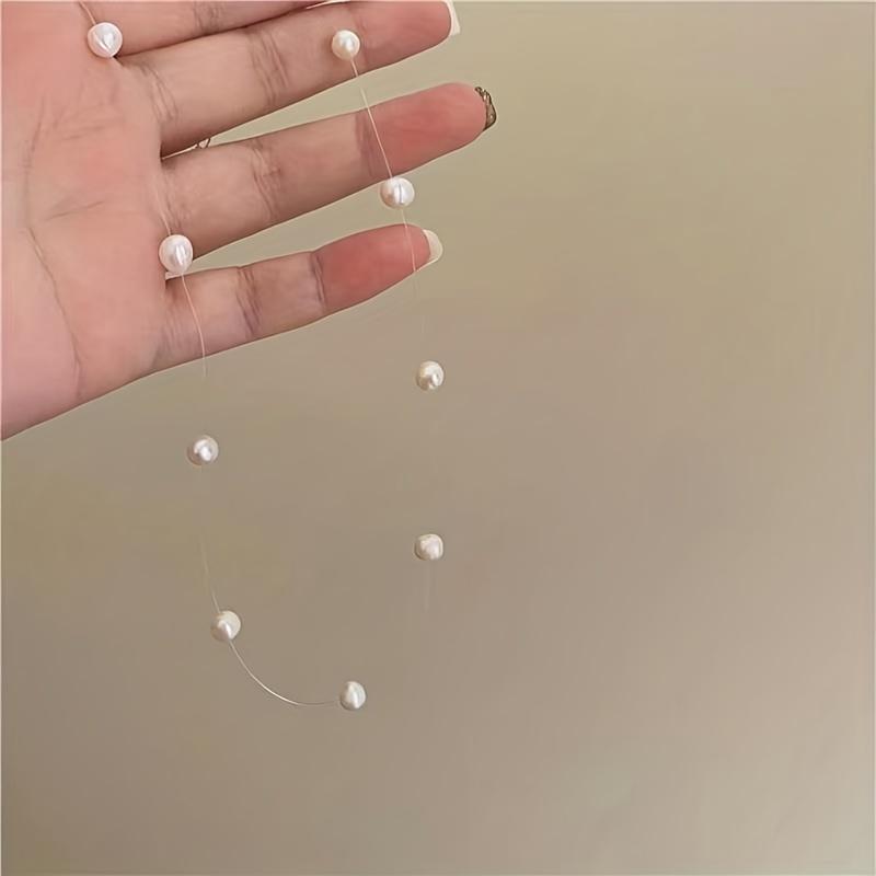 Minimalist Illusion Necklace, Exquisite Invisible Fishing Line Chain, Lightweight Durable Jewelry for Casual Formal Wear