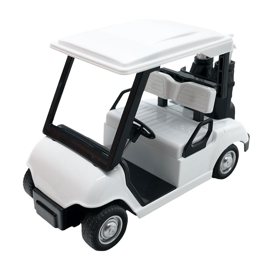 1:20 Maßstab Miniatur Metall Golfwagen Repliken Modell mit Schlägern Kuchenaufsätze Dekorative Ornament für Heim- Büro-Ausstellung